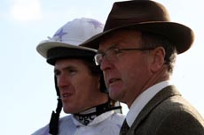 EXETER, ENGLAND - NOVEMBER 6: Trainer Jonjo O' Neill and jockey Tony McCoy at Exeter Racecourse on November 6, 2025 in Exeter, England. (Photo by Julian Herbert/Getty Images)